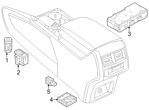 2024 Volkswagen Atlas Electrical Components - Console