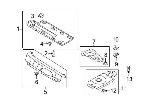2010 Volkswagen Golf Heat Shields Diagram 1