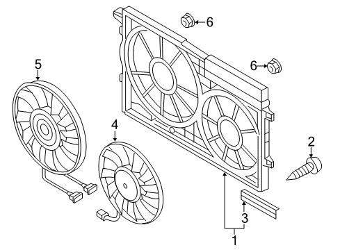 2015 Volkswagen Passat Cooling System, Radiator, Water Pump, Cooling Fan Diagram 2