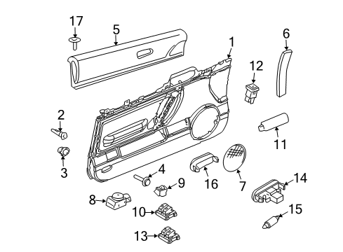 2003 Volkswagen Beetle Lock Switch Diagram for 1C0-962-125-B-01C