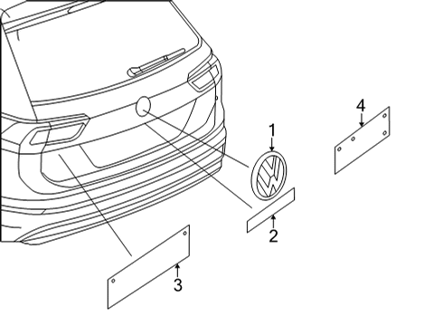 2024 Volkswagen Taos Exterior Trim - Lift Gate