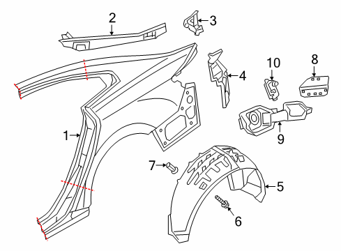 2022 Volkswagen Arteon Quarter Panel & Components