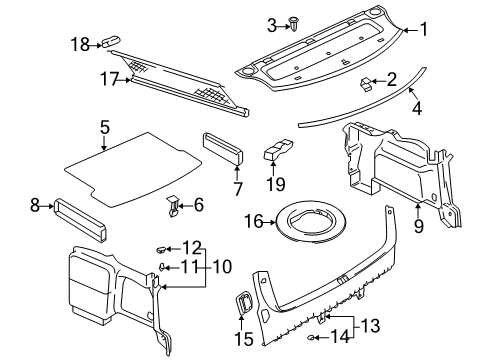 1999 Volkswagen Passat Interior Trim - Rear Body Diagram 2