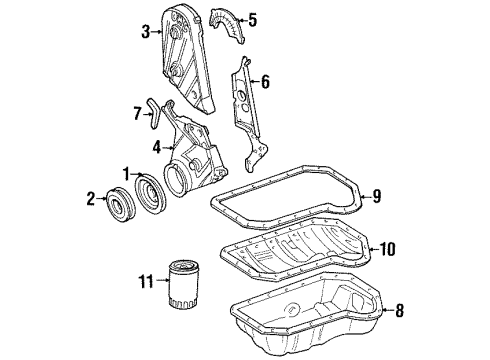 1999 Volkswagen Jetta Engine Parts & Mounts, Timing, Lubrication System Diagram 2