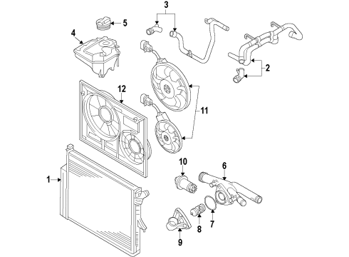 2010 Volkswagen Touareg Shroud Diagram for 7L0-121-207-E