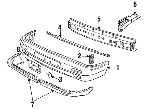 1992 Volkswagen Jetta Front Bumper