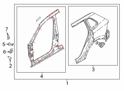 2020 Volkswagen Tiguan Aperture Panel, Uniside