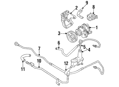 1999 Volkswagen Jetta P/S Pump & Hoses, Steering Gear & Linkage Diagram 5