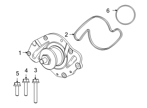 2009 Volkswagen Routan Water Pump