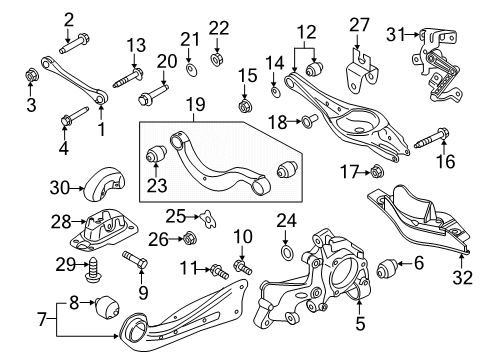 2019 Volkswagen Atlas Bushings Diagram for 3QF-505-553