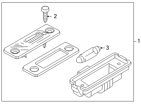 2007 Volkswagen Eos License Lamps