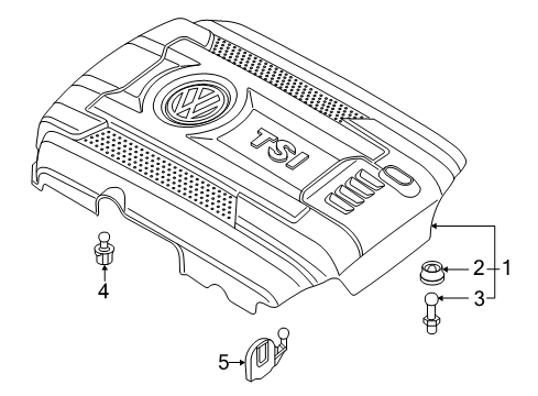 2021 Volkswagen Passat Engine Appearance Cover