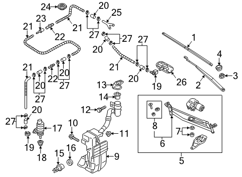 2021 Volkswagen Passat Wiper & Washer Components