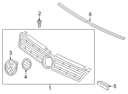 2015 Volkswagen Touareg Grille & Components