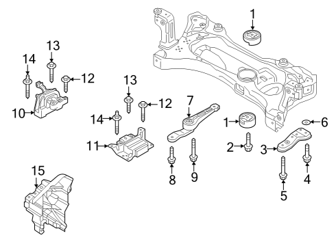 2023 Volkswagen Jetta Engine & Trans Mounting Diagram 1