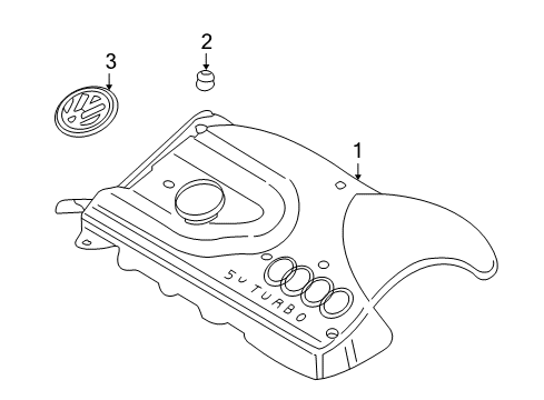 2000 Volkswagen Golf Emblem Diagram for 038-103-940-F