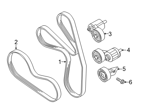 2013 Volkswagen Passat Serpentine Belt Diagram for 022-145-933-AP