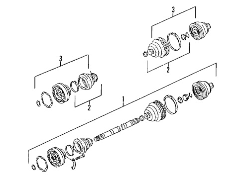 2000 Volkswagen EuroVan Front Axle Shafts & Joints, Drive Axles
