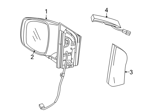 2012 Volkswagen Routan Outside Mirrors
