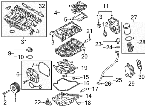 2015 Volkswagen Golf Filter Housing Diagram for 06L-115-401-D
