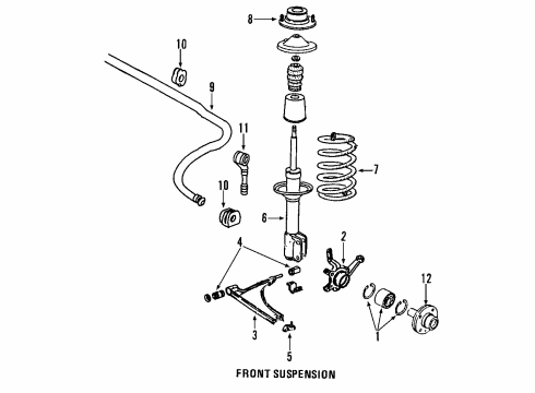 2002 Volkswagen Jetta Front Suspension Components, Lower Control Arm, Stabilizer Bar