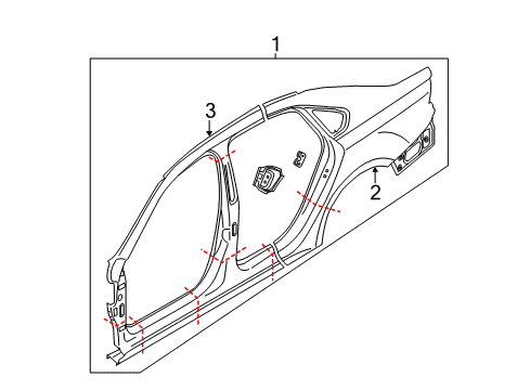 2019 Volkswagen Passat Aperture Panel, Uniside