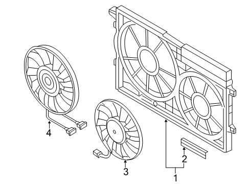 2013 Volkswagen Jetta Cooling System, Radiator, Water Pump, Cooling Fan Diagram 5