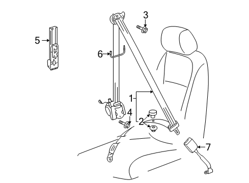 2013 Volkswagen Jetta Front Seat Belts