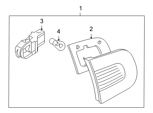 2011 Volkswagen Eos Tail Lamp Assembly Diagram for 1Q0-945-093-A