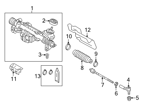 2014 Volkswagen Jetta Steering Column & Wheel, Steering Gear & Linkage Diagram 11