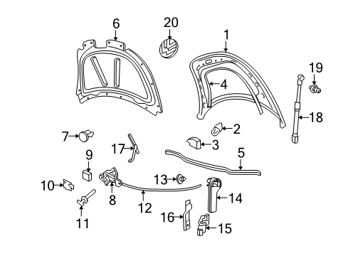 2005 Volkswagen Beetle Hood & Components, Exterior Trim