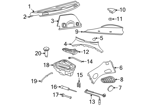 2002 Volkswagen Beetle Interior Trim - Rear Body