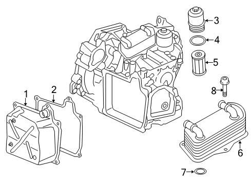 2012 Volkswagen Golf Oil Cooler Bolt Diagram for N-909-861-02