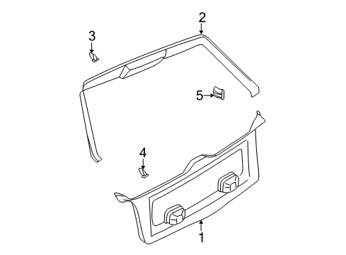 2002 Volkswagen Jetta Interior Trim - Lift Gate