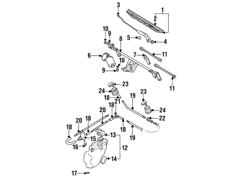 1999 Volkswagen Jetta Wiper & Washer Components