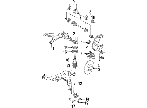 1987 Volkswagen Quantum Stabilizer Bar Bracket Diagram for 857-411-335-B