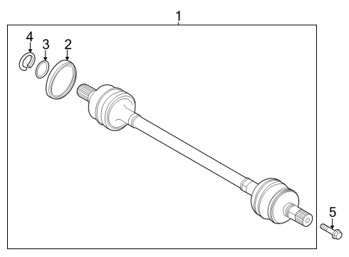 2022 Volkswagen Golf R Drive Axles - Rear