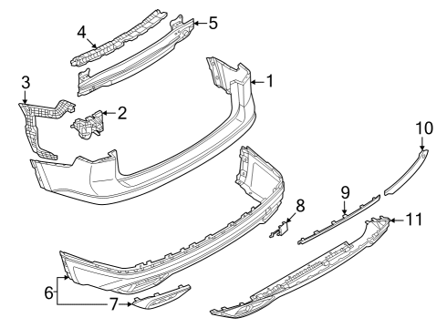 2024 Volkswagen Atlas Bumper & Components - Rear Diagram 2