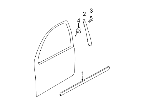 2006 Volkswagen GTI Exterior Trim - Front Door