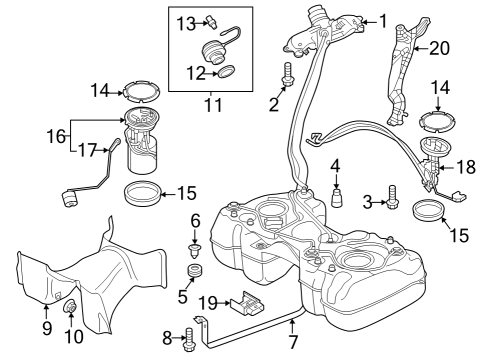 2022 Volkswagen Tiguan Fuel Pump Diagram for 5QN-919-051-A