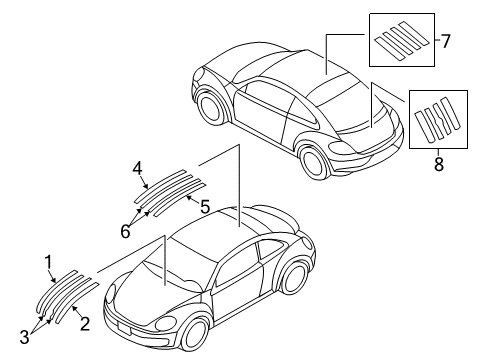 2018 Volkswagen Beetle Stripe Tape Diagram 2