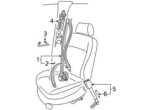 1999 Volkswagen Passat Seat Belt