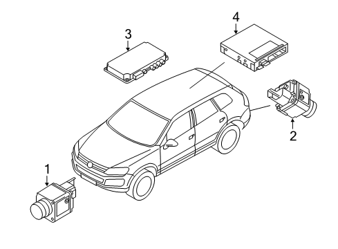 2014 Volkswagen Touareg Electrical Components Diagram 3