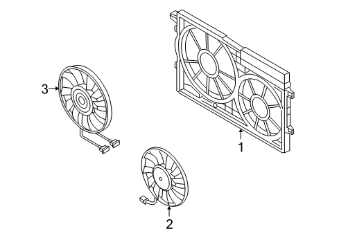 2006 Volkswagen Rabbit Cooling System, Radiator, Water Pump, Cooling Fan Diagram 1