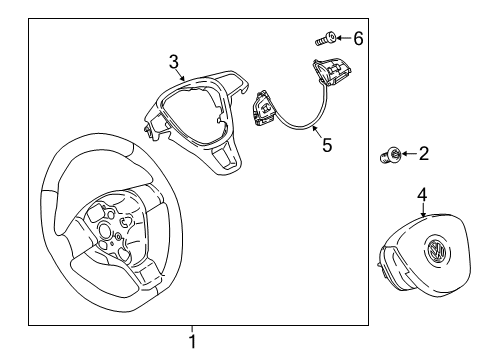 2023 Volkswagen Tiguan Steering Wheel & Trim