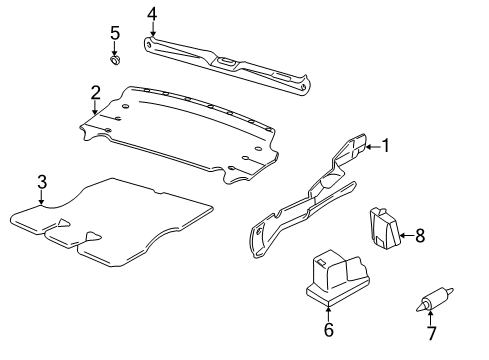 1999 Volkswagen Cabrio Interior Trim - Rear Body