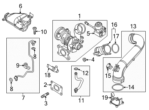 2014 Volkswagen Jetta Turbocharger, Engine Diagram 1
