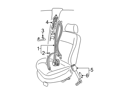 2002 Volkswagen Passat Seat Belt