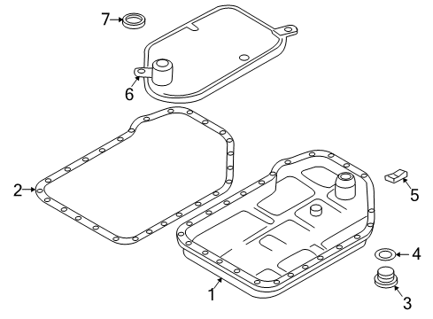 2005 Volkswagen Phaeton Filter Diagram for 01L-325-429-C