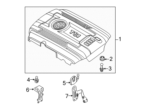 2017 Volkswagen Jetta Engine Appearance Cover